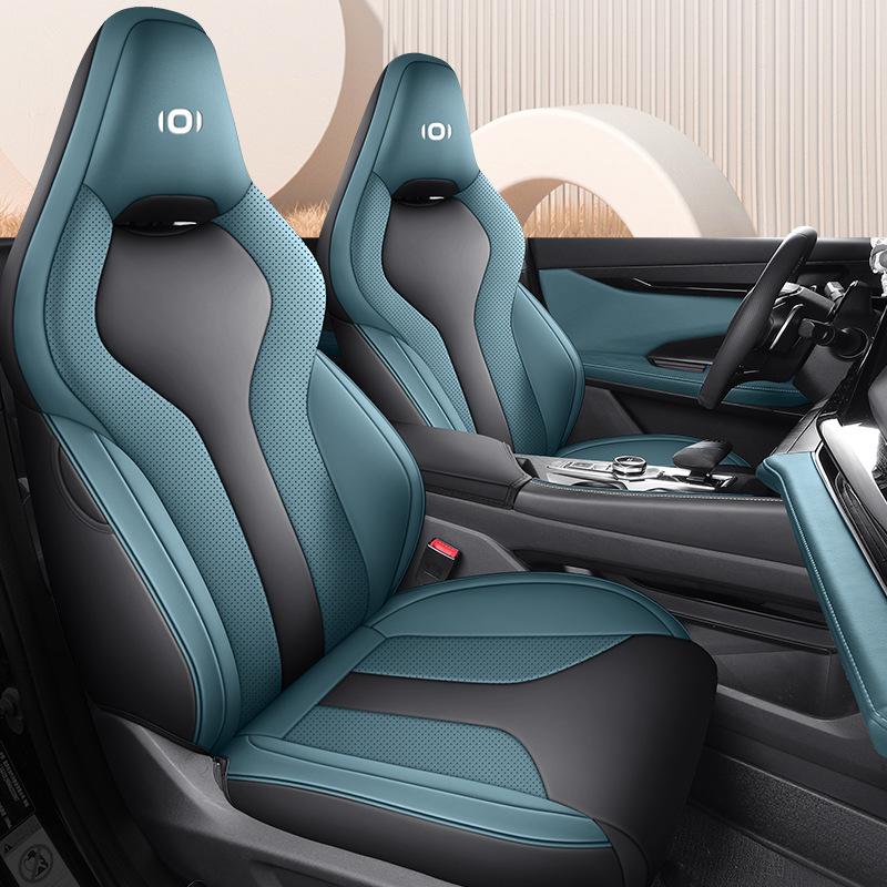 A06 Universal Full-Surround Car Seat Cushion, Four Seasons, Five-Seat Leather Cover