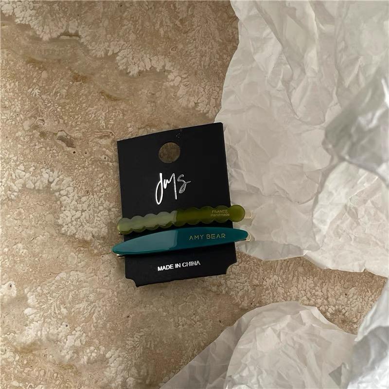 2pcs/set Acetate Hair Clips Sweet Cute Simple Side Pins Wave Lace Geometric Barrettes Hairpin Women Hair Accessories