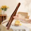 Yousheng Wooden Bread Tongs Food Tongs for Buffet Non-Slip Cooking Clamps Heat-Resistant Salad Toast Cake Fruit Clip BBQ Home Utensil