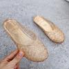 Crystal Slippers Women's 2025 New Jelly Shoes Bag Head Plastic Household Indoor and Outdoor Wear Beach Non-slip Hole Shoes