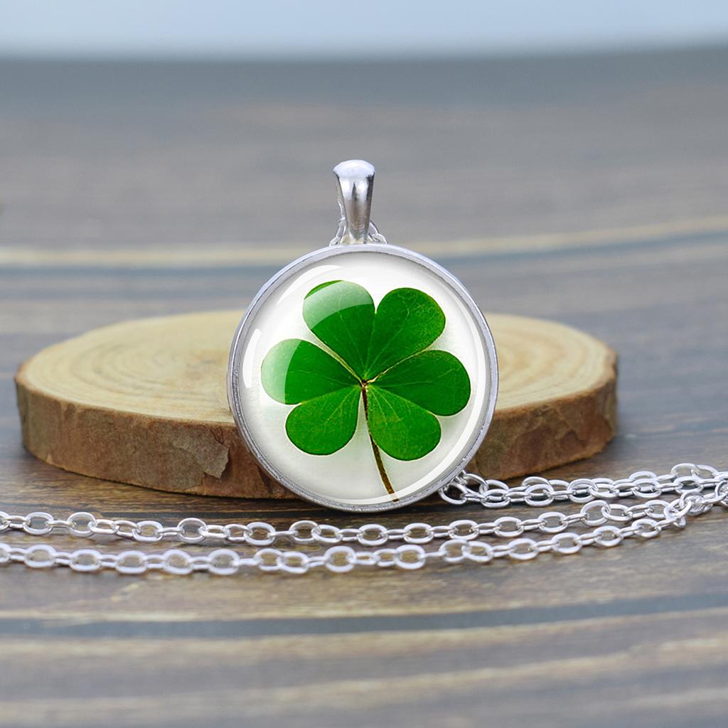 Flower Necklaces Rose Lotus Poppy Cherry Blossoms Sunflower Chains Necklace for Women Glass Cabochon Pendant Jewelry Lover Gift