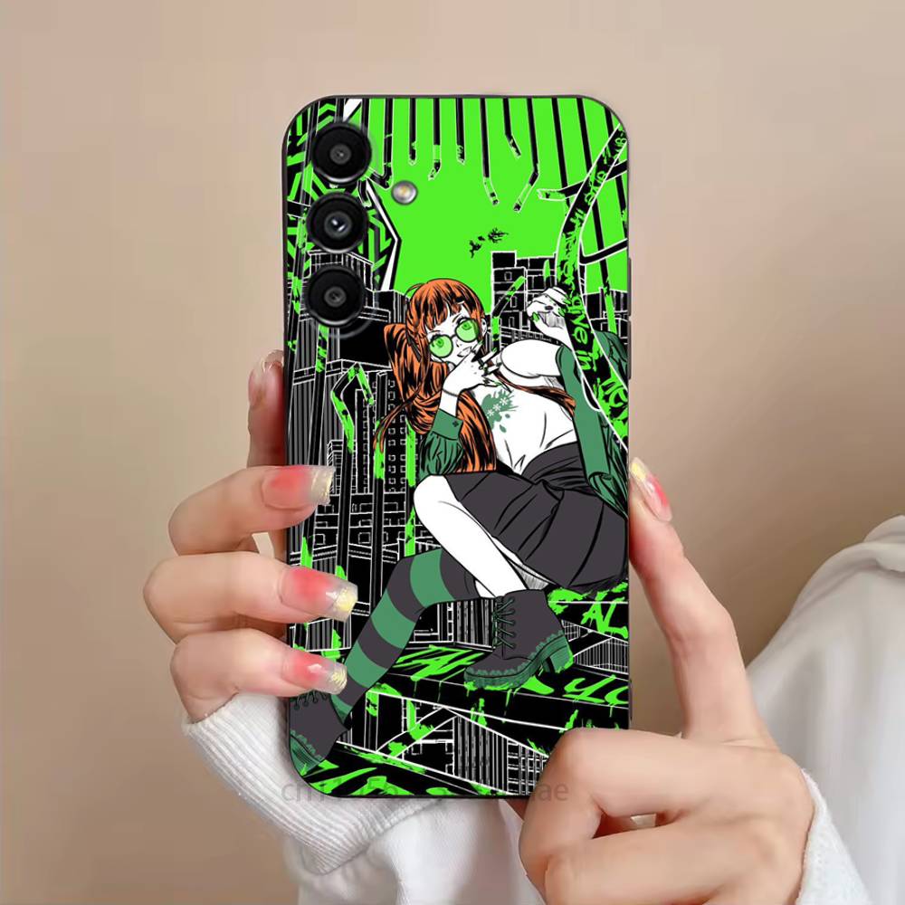 Game P-Persona 5 Phone Case For Samsung S25,24,23,22,21,S20,Ultra,Plus,FE Black Soft Cover