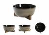 LARGE BOWL Ø27.5 cm SALAD BOWL WITH WOODEN STAND CERAMIC