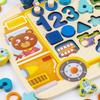 Math Puzzle Wooden For Kids With Bus Themed Design For Cognitive Skills And Play
