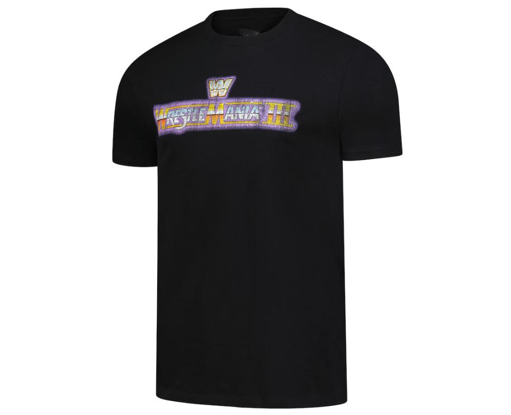 Черная футболка с логотипом WrestleMania III Унисекс