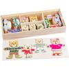Wooden Toy Montessori Cartoon Animal Changing Clothes Jigsaw Dress Changing Shape Matching Puzzle Educational Toys for Children