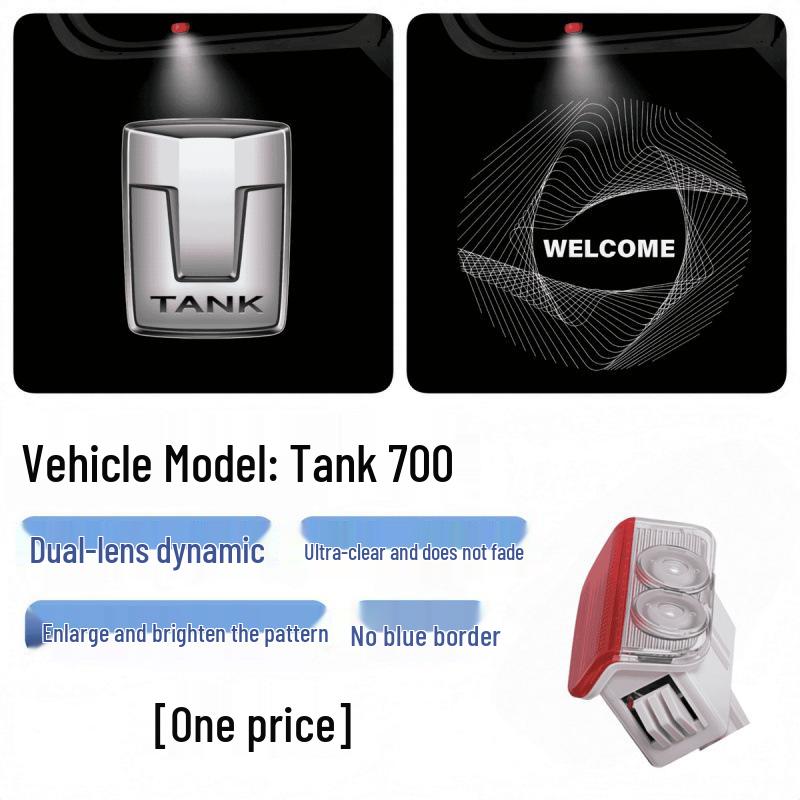 Tank 700 Hi4T Dynamic Приветственные Огни Проекции Ultra-HD для Украшения Двери Автомобиля