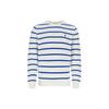 Polo Полосатый круглый вырез длинный рукав свитер мужской свитер синий 710934106-001