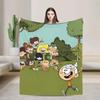LLoud Houses Family Cartoon Flannel Throw Blanket for Couch Sofa Bed  Softized Quality Picnic Blanket