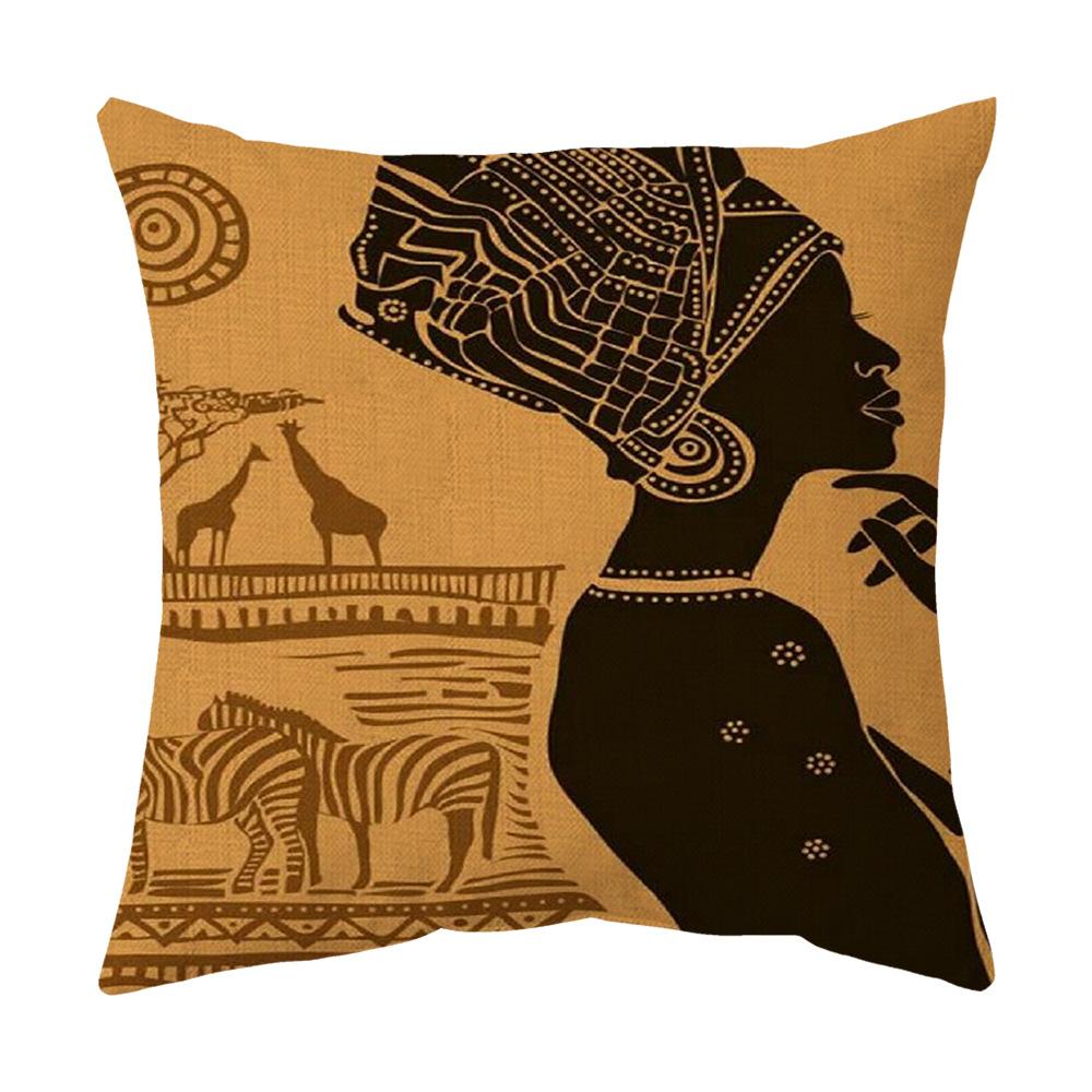 Красочная расписанная вручную египетская черная наволочка для подушки в машину, подушка для дивана, домашняя подушка