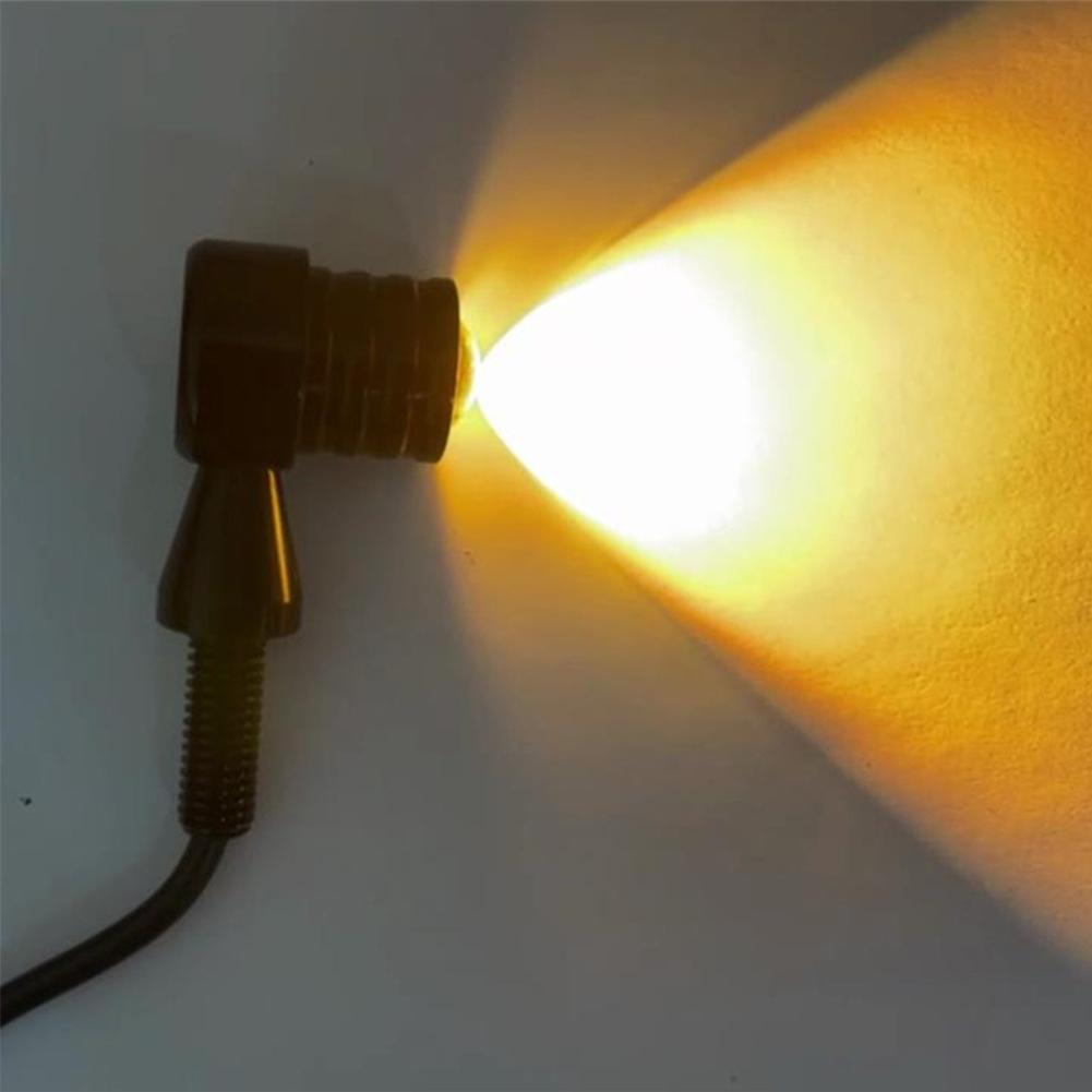 Мотоциклетные указатели поворота, плавные указатели поворота, 1 светодиод, предупреждающие индикаторы, мигающий желтый свет для скутера