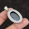 Подвеска из драгоценного камня шунгит, серебряная подвеска 925 пробы, ручная работа, ювелирные изделия из шунгита, уникальный стиль, подвеска, подарки для женщин, серебряные украшения