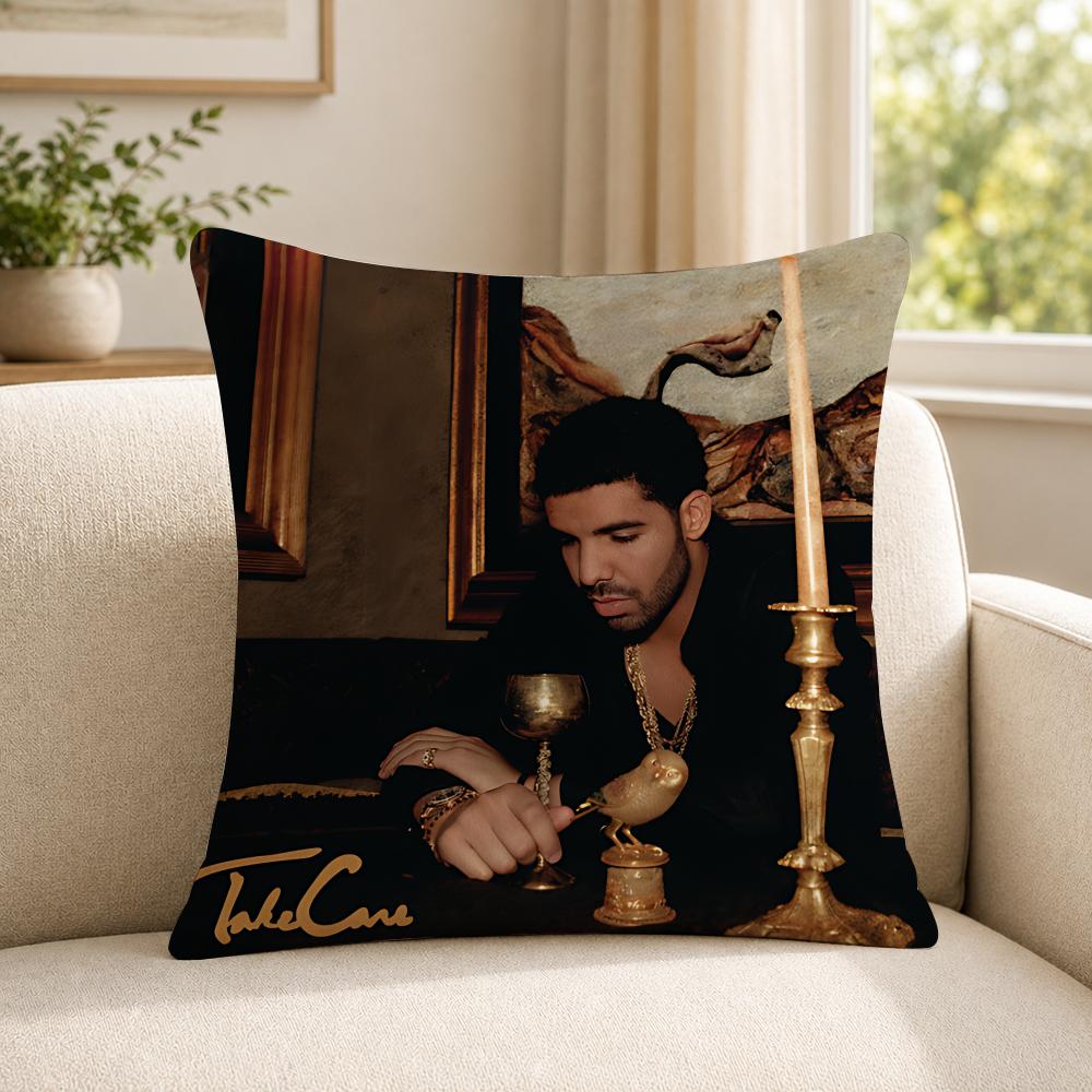 Rapper DDrake Cushion Cover Soft Short Plush SkinFriendly Cushion Case for MultiScene Use