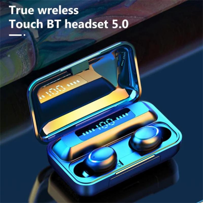 F9-5c Tws Беспроводные Bluetooth-совместимые наушники 5.1 Спортивная водонепроницаемая гарнитура Музыкальные наушники