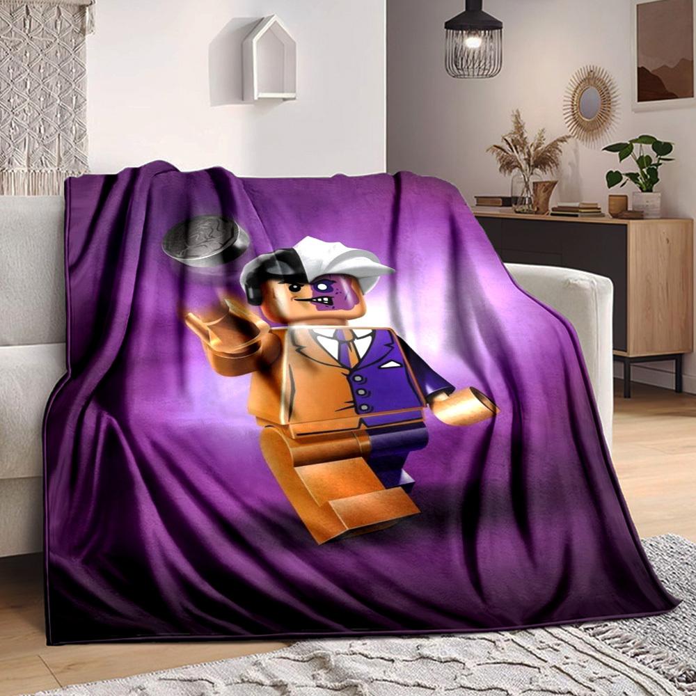 1pc Lego Blanket Lightweight Flannel Blanket Throw Blanket For Sofa, Bed, Travel, Camping, Livingroom, Office, Couch