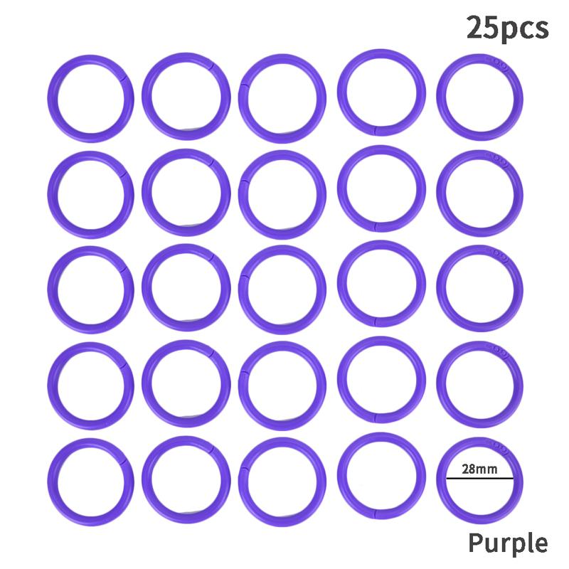 25Pcs Plastic Ring Binder Diy Albums Loose-Leaf Book Hoop Opening Binding Supply