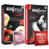 Презервативы Manforce Xotic Клубника и Коктейль Клубника и Ваниль для Мужчин | 20 Штук (Упаковка из 2 шт.)| Смазанные латексные презервативы