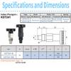 Mini M8 Knob Plungers Non Lock-Out Spring Lock Pin Aluminum Knob Locating Pin Stainless/Carbon Steel Indexing Plungers
