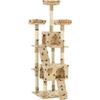 VidaXL Cat Tree and Sisal Scratching Posts 170 Cm Beige Paw Print