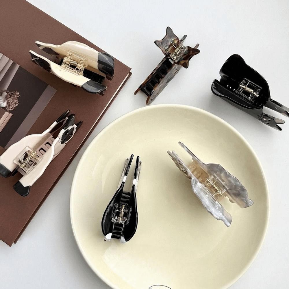 Acetate Material Cat Hair Claw Clip Cartoon Acetate Hair Clips Unique Hair Barrettes For Women
