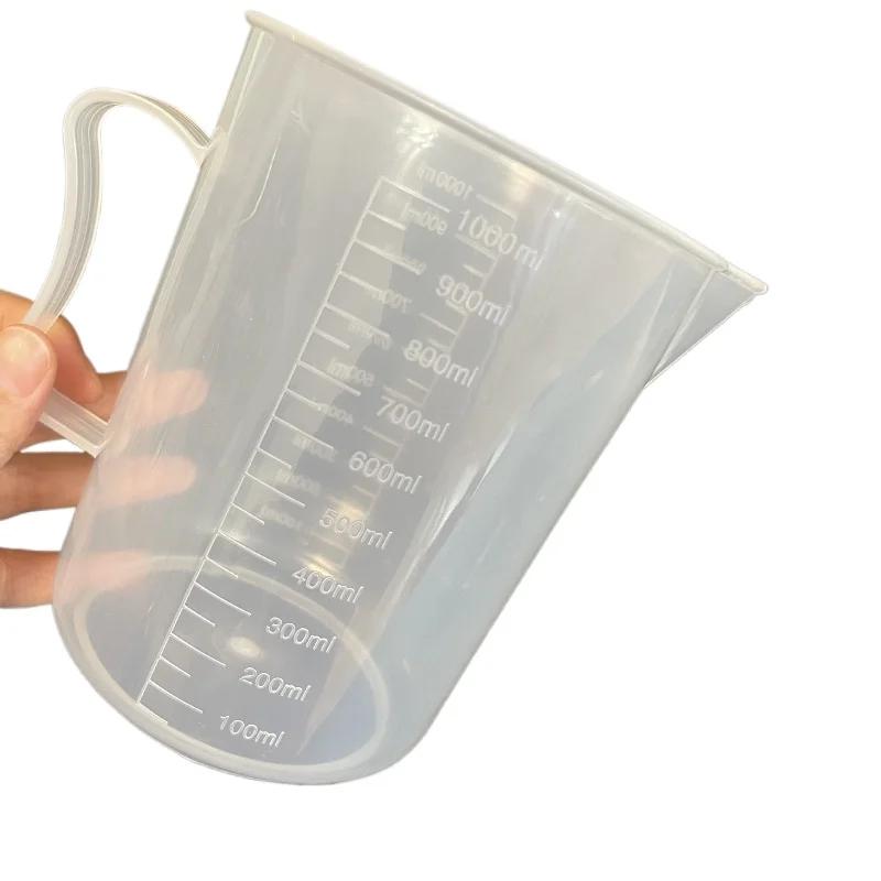 1000 мл/5000 мл Пищевой Утолщенный Пластиковый Градуированный Мерный Стакан Прозрачный Экологичный Без Крышки Стакан для Кухни Лаборатории Ресторана