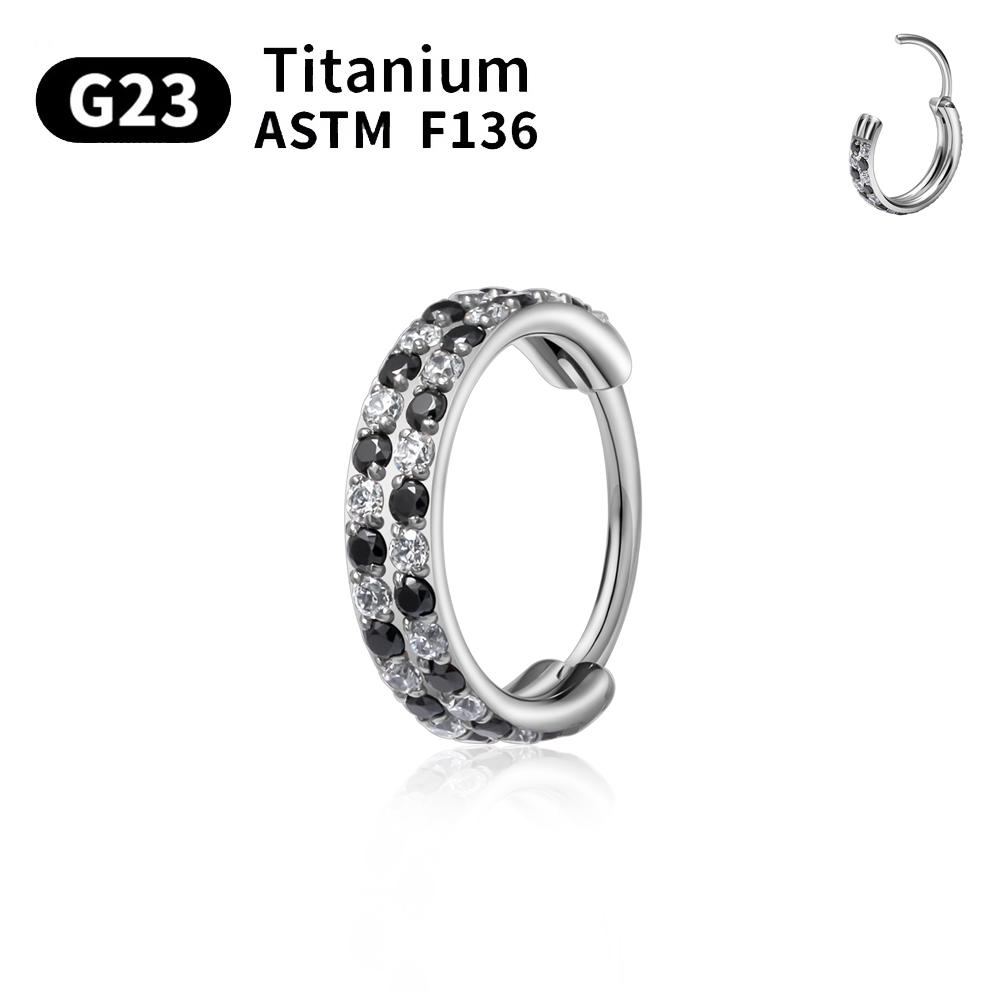 ASTM F136 G23 Титановый Пирсинг Кольцо-кликер для Носа Кольцо-обруч для Хряща Уха Helix Серьги-кольца Цирконий Нос Лабрет Серьга в Ухо Тело