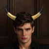 Cosplay Horn Headpiece Halloween Ram Headband, Detachable Devil for Dark Aesthetic Demon Horns Carnival Party, Festival Hair Accessory, Stage