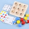 Wooden Tighten The Screws Matching Challenge Table Game Montessori Color Number Cognition Pairing Puzzle Educational Toy Gifts