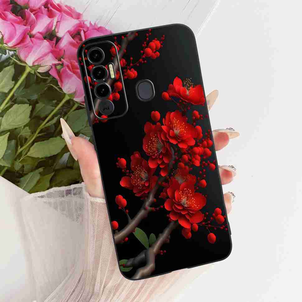 Simple Design Cartoon For Tecno Spark 7P KF7j Case Silicone TPU Black Cover For Tecno Spark7P 7p 6.8" Bumper Phone Cases Fundas