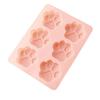 Cartoon Dog Cat Paw Pink Silicone Cake Molds for Food Supplement Biscuit Jelly Fondant Chocolate Baking Pan Ice Tray