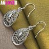 925 Sterling Silver Water Drop Shape Drop Earrings Jewelry