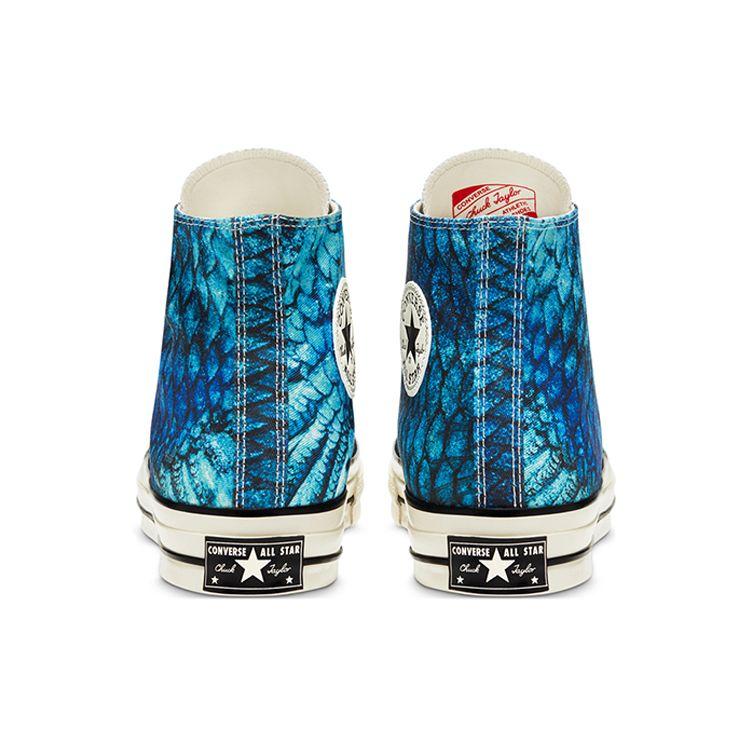 Converse Кеды унисекс Chuck High-Top из парусины с животным принтом 1970-х годов Синие 167486C