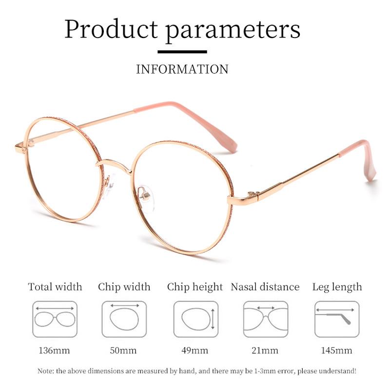 Fashion Vintage Men Women Metal Frame Glasses Photochromic Retro Oversized Round Circle Eyeglasses Outdoor Driving Eyewear