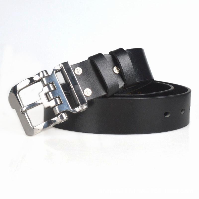 Мужской ремень из коровьей кожи с пряжкой из нержавеющей стали, ширина ремня 3,8 см