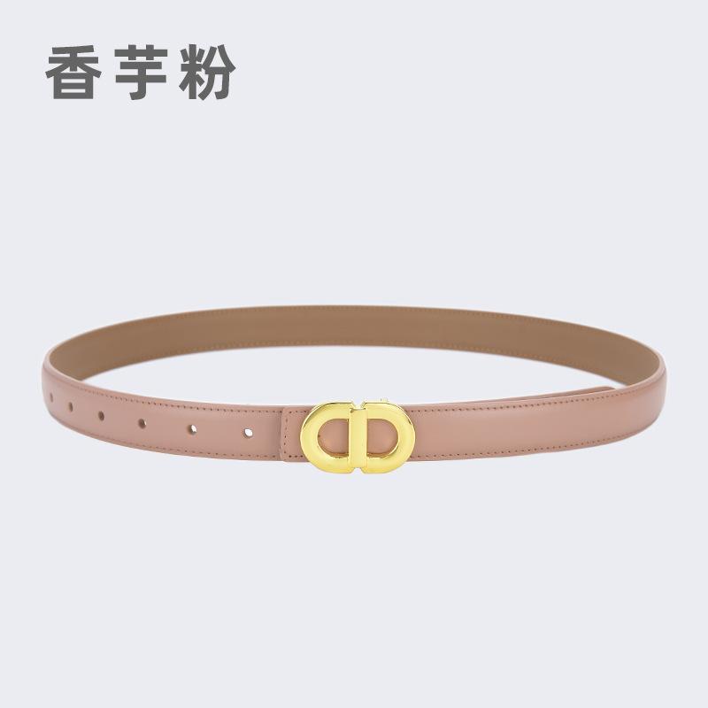 Женский ремень с буквенной пряжкой из сплава, простой декоративный ремень из кожи для студентов, повседневная одежда