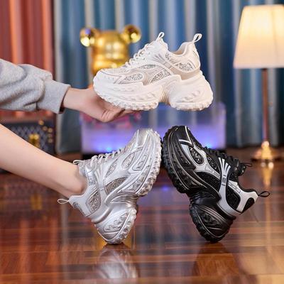 Женские демисезонные универсальные кроссовки на толстой подошве со скрытым каблуком - Дышащие повседневные кроссовки на платформе