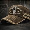 Exclusive for POD heat transfer baseball cap adult retro letter curved brim cap outdoor sun hat retro