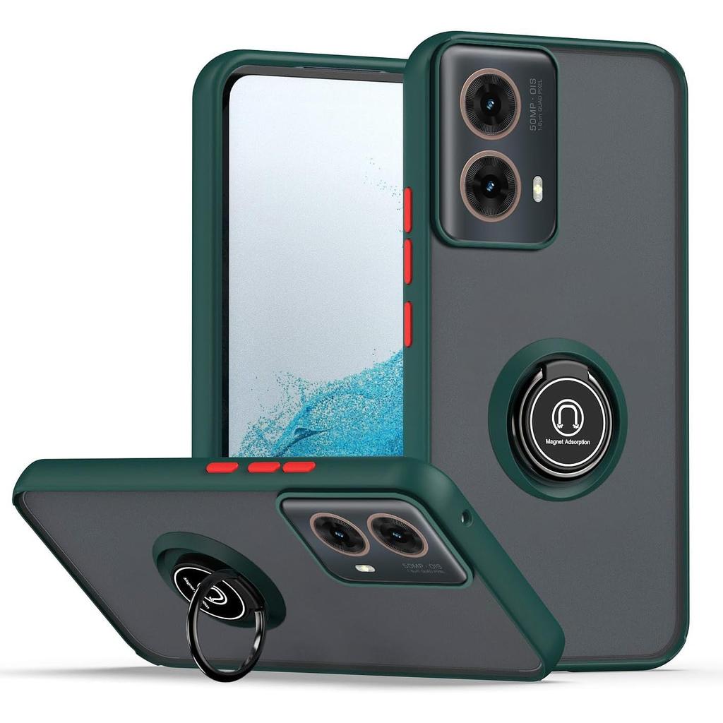 Матовый защитный чехол для Motorola Moto G35 G55 G75 G85 5G G05 G15 G04 G04S G24 G34 чехол-кольцо подставка держатель противоударный чехол Fundas