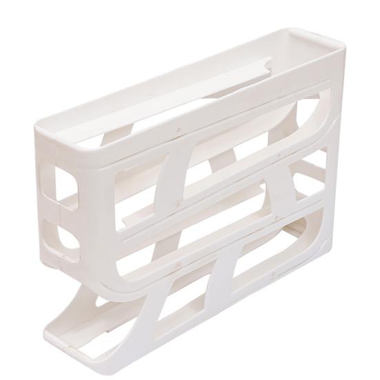 Выдвижная боковая дверца холодильника Полка для хранения яиц Четырехъярусная автоматическая прокатка с глубокими канавками вмещает 30 яиц