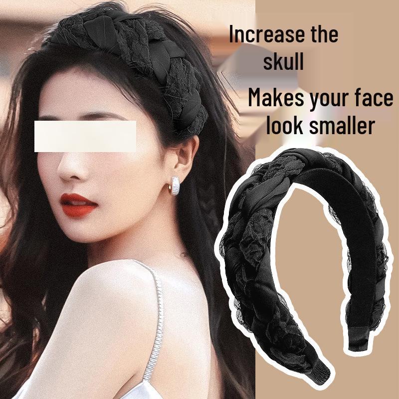 Повязка на голову вафельная конфетного цвета: Высокая тулья, Улучшенная губка для умывания лица, Широкий обруч для волос для ранней весны.