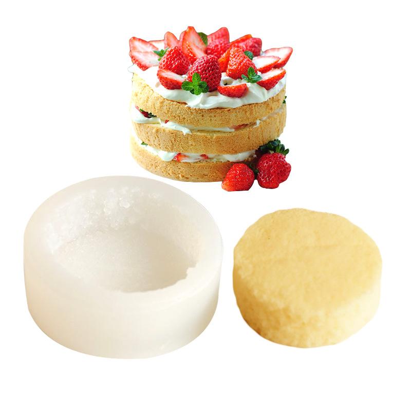 Цилиндрический мягкий литой штамп имитация суфле торт силиконовый трафарет