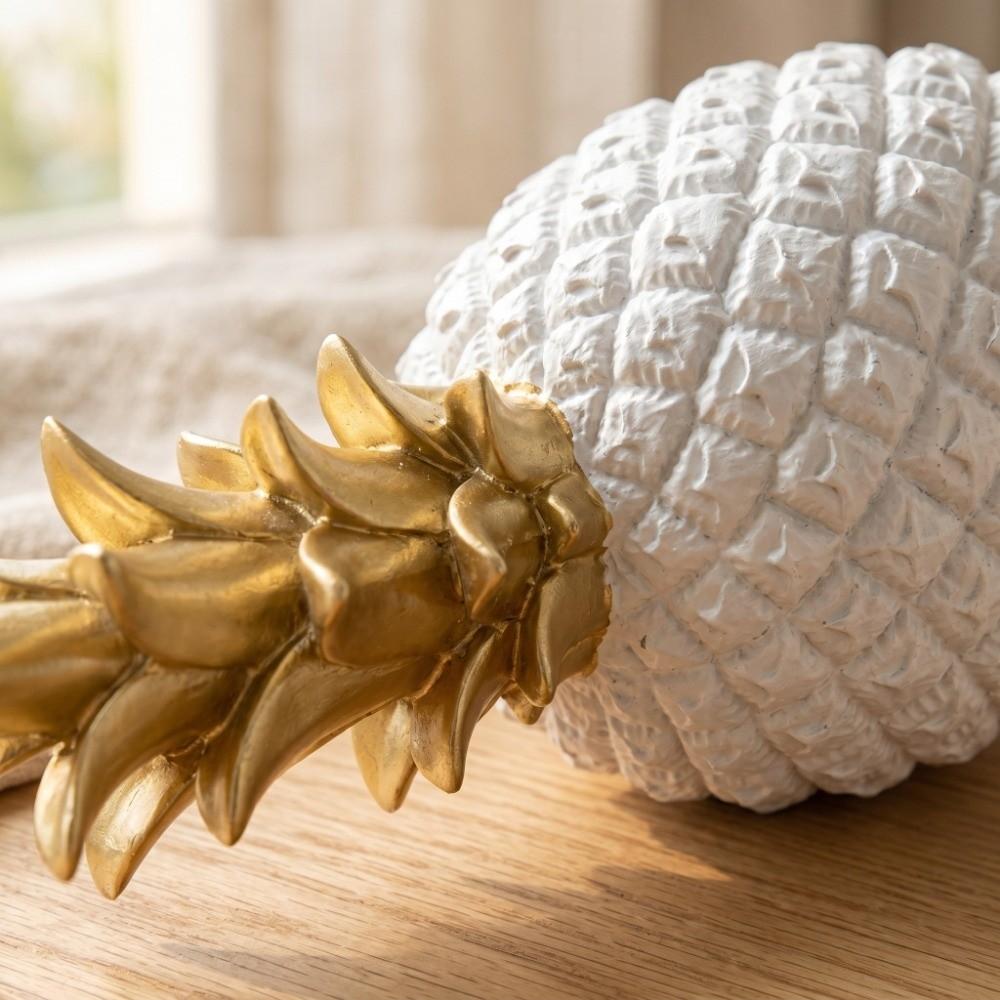 embossed texture surface resin pineapple table ornament tv stand desktop ornament