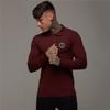 Muscleguys Модная рубашка поло для фитнеса и отдыха, хлопковая футболка с длинными рукавами, мужская весенне-осенняя рубашка с отложным воротником и принтом