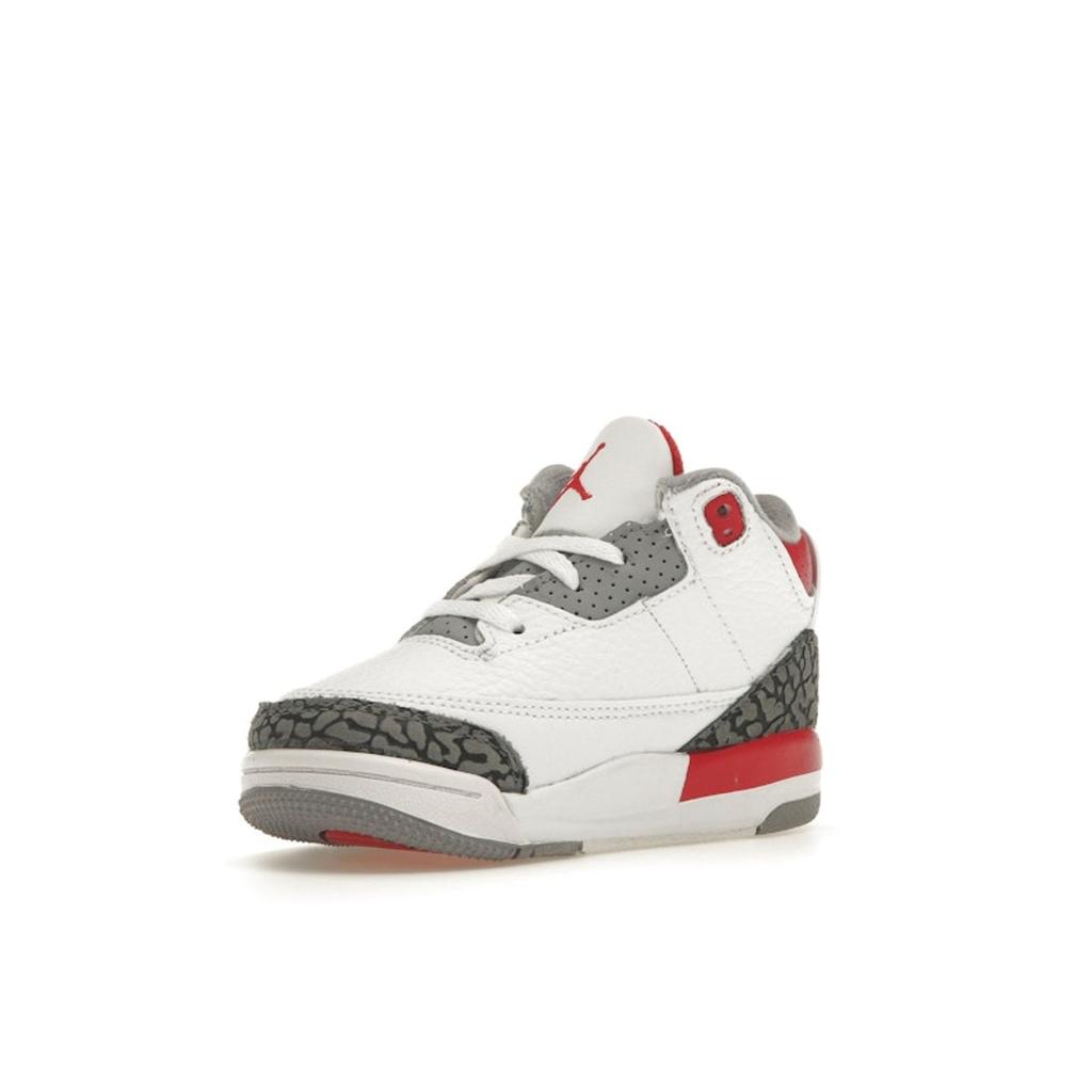 Детские кроссовки Air Jordan 3 Retro TD Fire Red 2022 White Cement-Grey Black DM0968-160