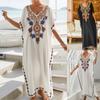 Embroidered Long Dress, Beach Blouse, Robe, Seaside Vacation Dress, Swimsuit And Sun  Clothing For Women