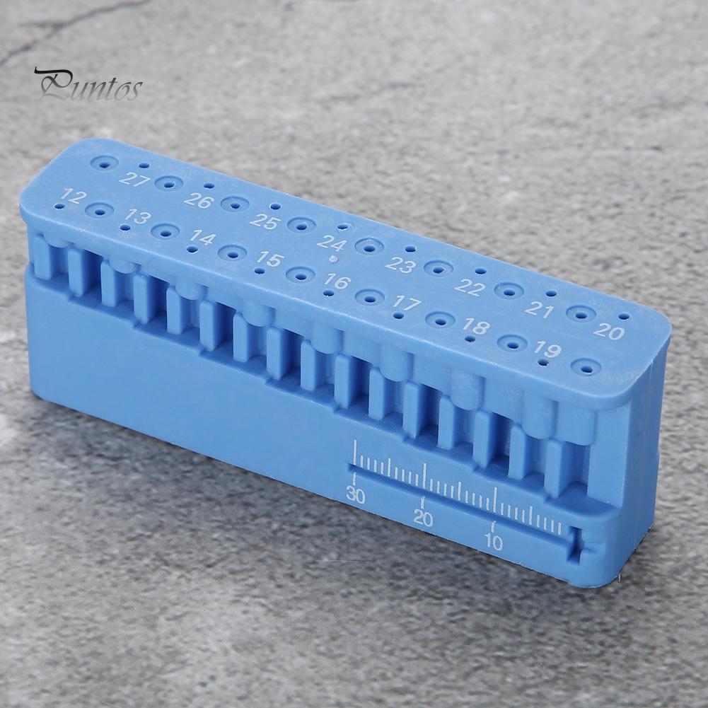 Puntos Dentist Instrument Ruler Dental Root Canal Measurement Autoclavable Block Files