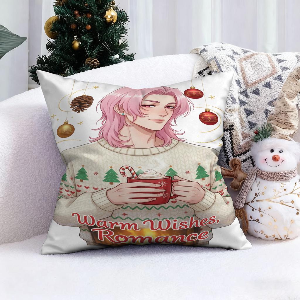 KPop Demon Hunters Christmas is cute and fun!Three girls and cute cats in the same frame pillowcase fashion home decoration