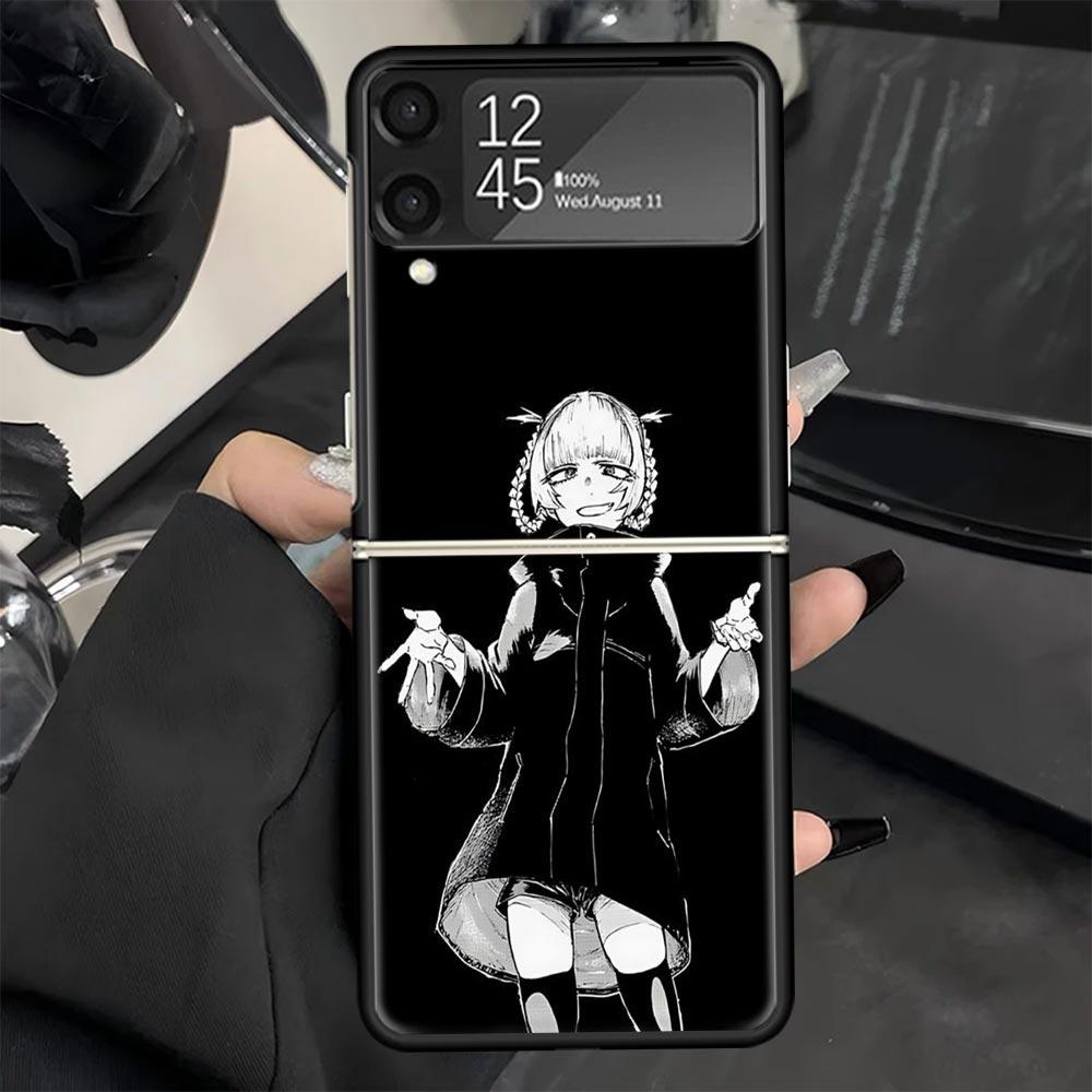 Чехол для телефона с Назуной Нанакусой Аниме для Samsung Galaxy Z Flip 7 6 5 4 3 5G Черный Чехол ZFlip7 ZFlip6 ZFlip5 ZFlip4 ZFlip3 Fundas Ga