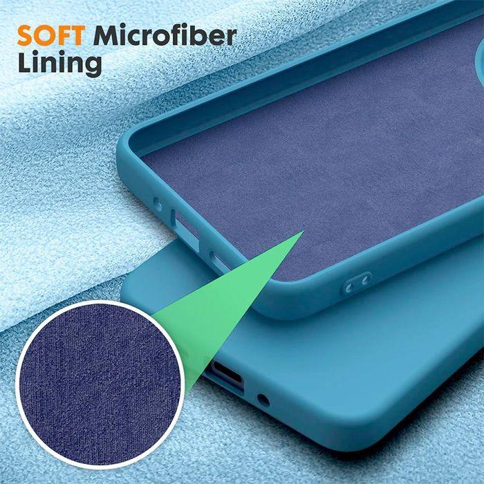 Coque pour Xiaomi Redmi Note 14 Pro 5G (pas pour 4G) - Silicone Liquide Bleu - E.F.Connection®