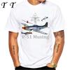 North American P-51 Mustang World War II Fighter Aircraft Print T-Shirt New Men Short Sleeve Vintage Casual Top Hip Hop Boy Tees